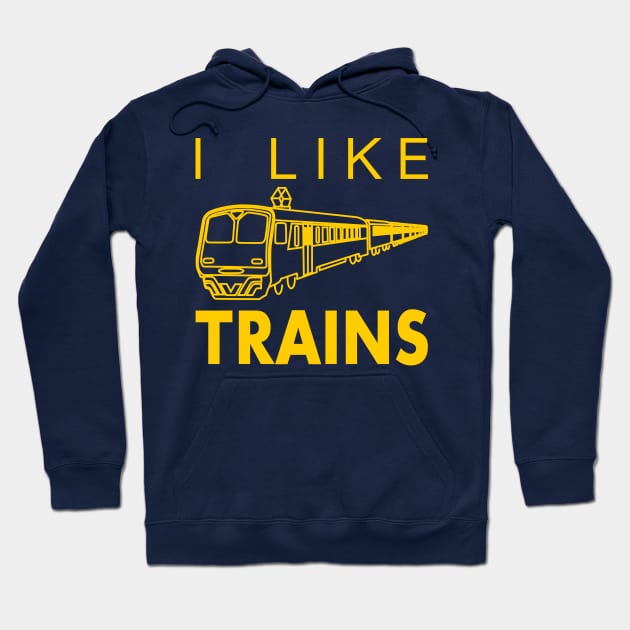 I like trains Hoodie by Fibre Grease